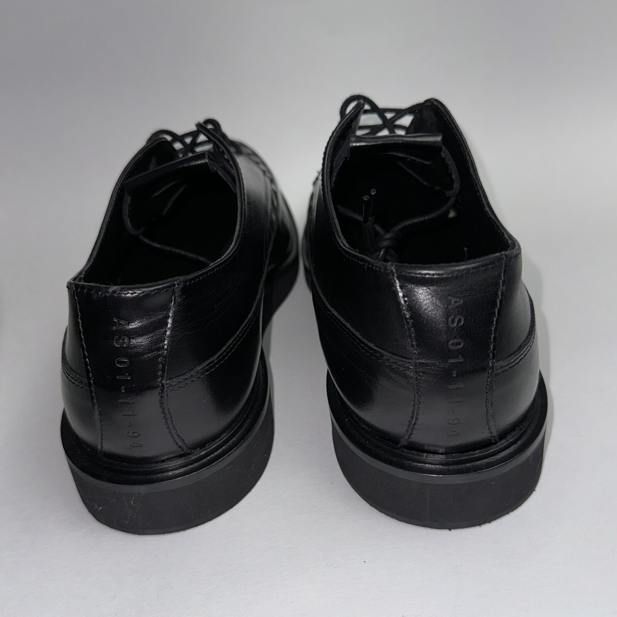 All Saints Men\'s New Black Topper Woven Leather Derby Size US 13 / EUR 46 $349 AllSaints Evan Leather Derby Shoes in Black for Men | Lyst main image 3