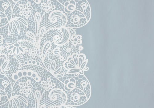 A1 Grey Floral Lace Doily Poster Art Print 60 x 90cm 180gsm - Cool Gift #15107