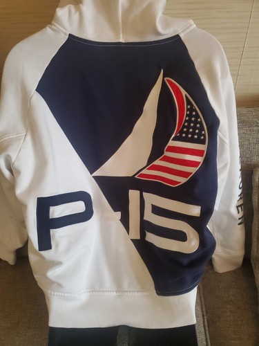 Polo Ralph Lauren P-15 USA SAILING TEAM FULL ZIP Hoodie size M - Picture 2 of 8