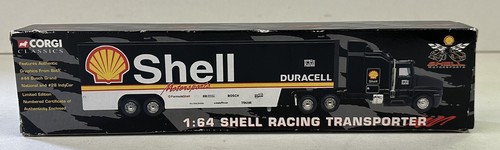 Corgi Classics Shell Racing Transporter Truck 1:64 Scale Die Cast Cab/Rear Door - Picture 1 of 5