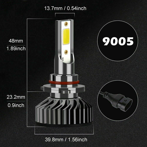 LED Headlights +Fog Lights Bulbs For Chevy Silverado 1500 2500 HD 2003-2005 2006 - Picture 8 of 13