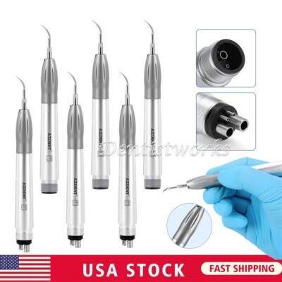 Dental Ultrasonic Air Perio Scaler Handpiece Hygienist 2/4Holes with 3 Tips