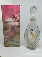 Vintage AVON Golden Flamingo Foaming Bath Oil Decanter Empty Bottle  Stopper