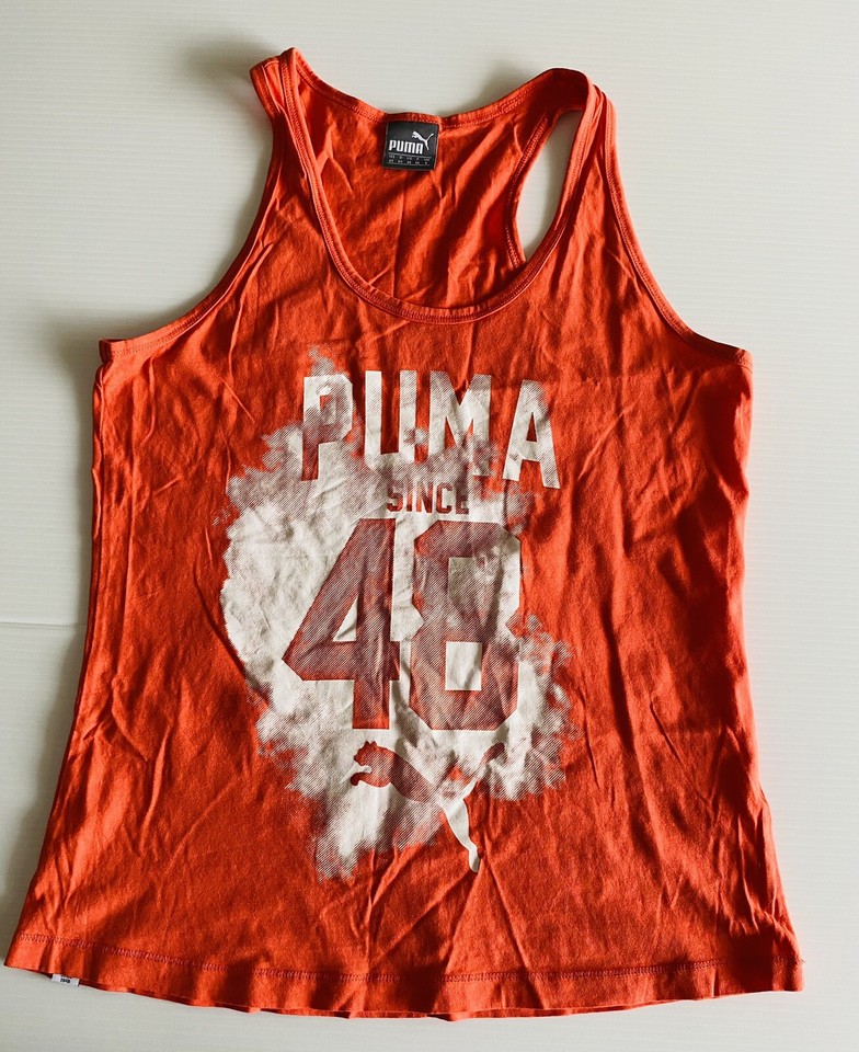 Puma women’s tank top size XS orange run/walk/jog/sports/activewear