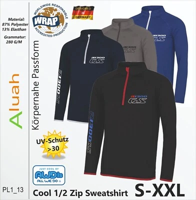 AWDIS R1300GS Funktion Zipper Pullover Shirt f BMW Fans Motorrad Trophy Exclusive