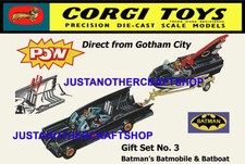 Corgi Toys Batmobile Batman Batboat Gift Set GS 3 Poster Advert Leaflet Sign