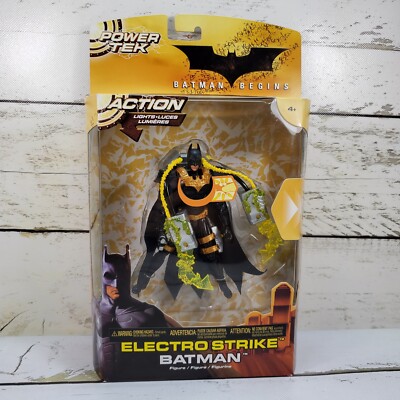 Mattel Batman Begins Electro Strike Batman 2005 5.5'' Action Figure Power Tek New