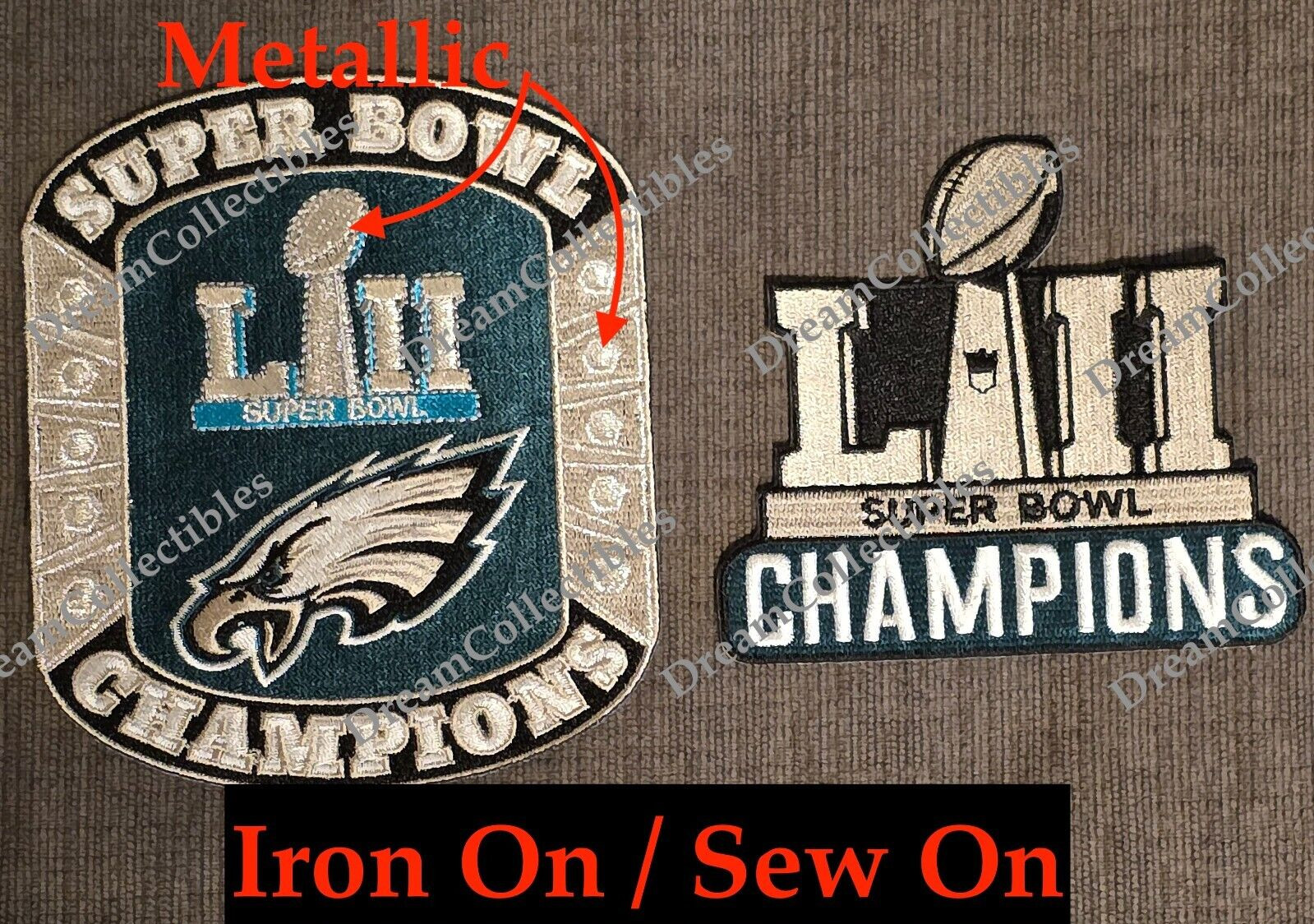 Super bowl champions patch lii patch 52 patch eagles football jersey patch