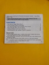 Super Mario Bros 2 NES MANUAL ONLY Authentic Original Nintendo- NO COVER