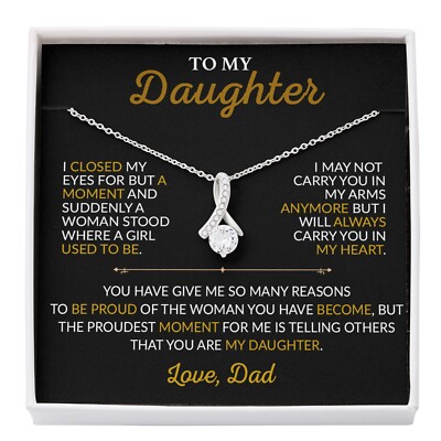 To My Daughter Necklace, Gift for Daughter from Dad, Daughter Father Necklace