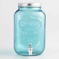 Blue Glass Yorkshire Dispenser By World Market on sale Blue Glass Yorkshire Dispenser By World Market on sale