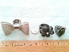 LOT OF 3 FASHION STRETCH RINGS