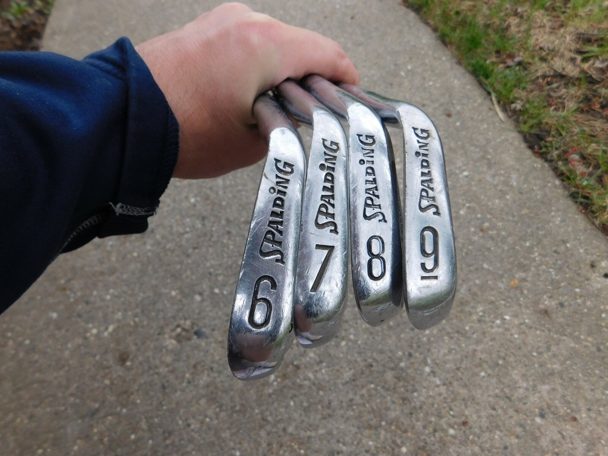 Right Handed Spalding Qualifier 2-9 Iron Set +1,3,4, Woods w