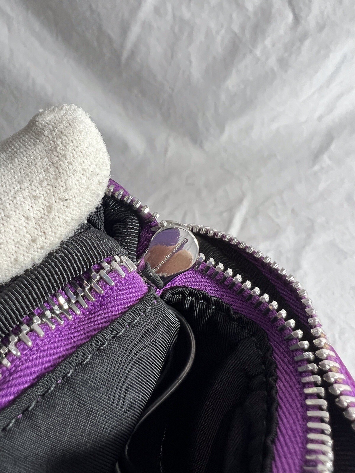 ALEXANDER WANG Purple Satin and Leather Women's Crossbody Bag image 2