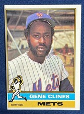 1976 TOPPS #417 GENE CLINES (NEW YORK METS) BASEBALL CARD