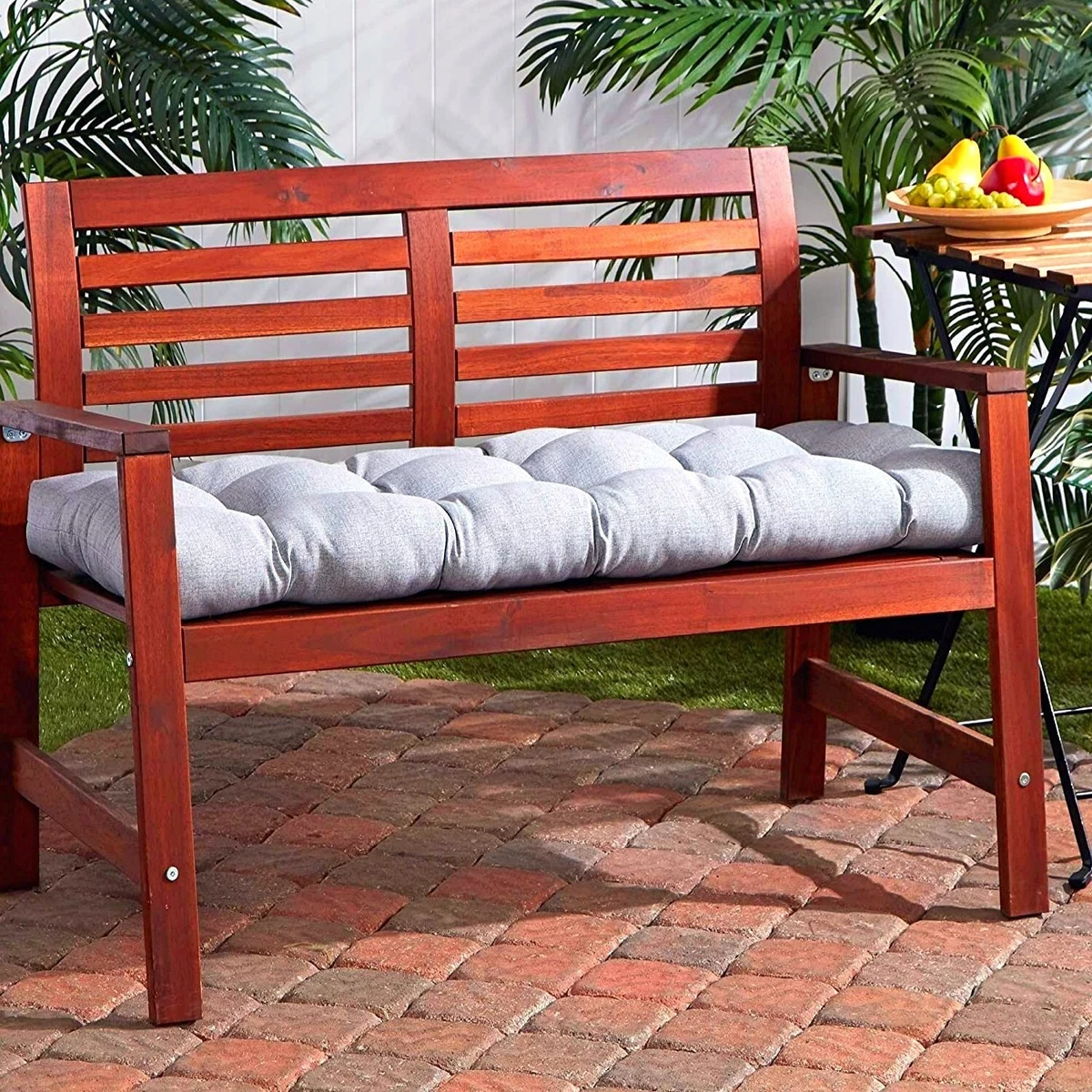 Garden bench online padded seat