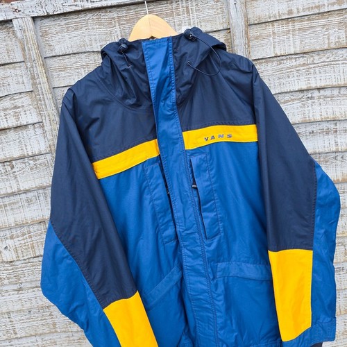 Vintage Vans UPS 18 Ski Tech Outdoor Jacket Mens XL Yellow Blue - Picture 4 of 8