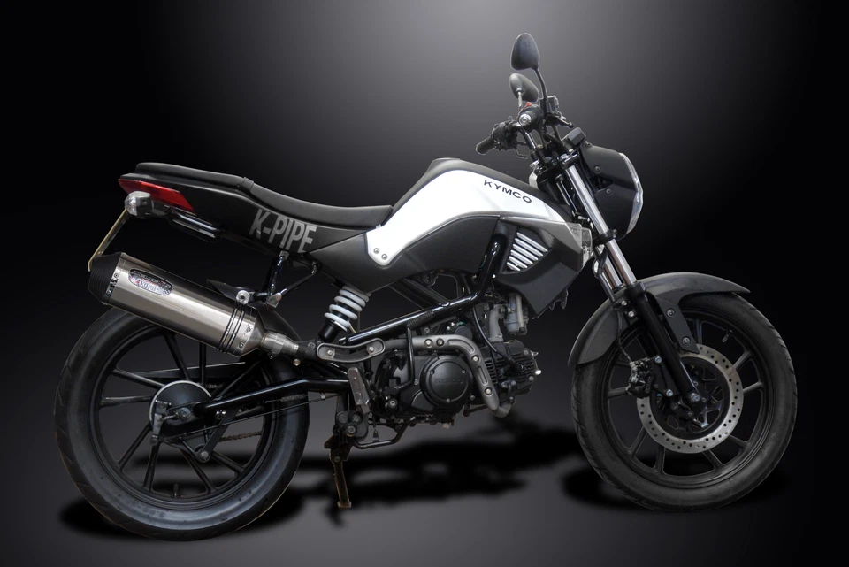 Kit silenciador de escape de acero inoxidable X-Oval Kymco K-Pipe Downtown 2016-21 sin cordones 13,5" Foto 4 de 4