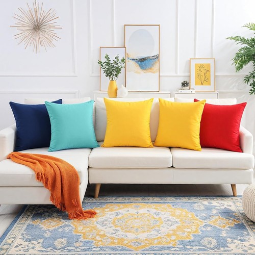 Outdoor Pillow Covers Set of 2, Decorative Farmhouse Waterproof Pillow Covers, S - Picture 7 of 8