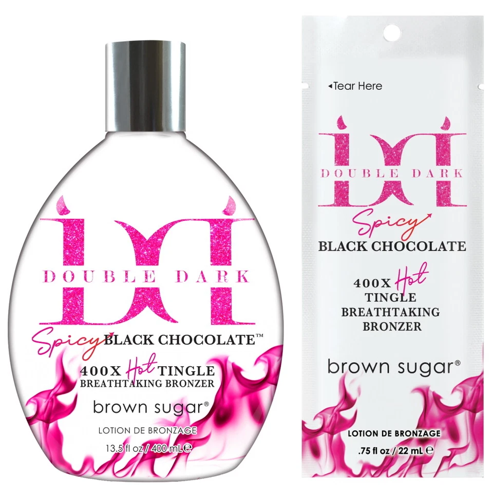 Tan Inc Double Dark Spicy Black Chocolate Tingle Bronzer sunbed tanning lotion