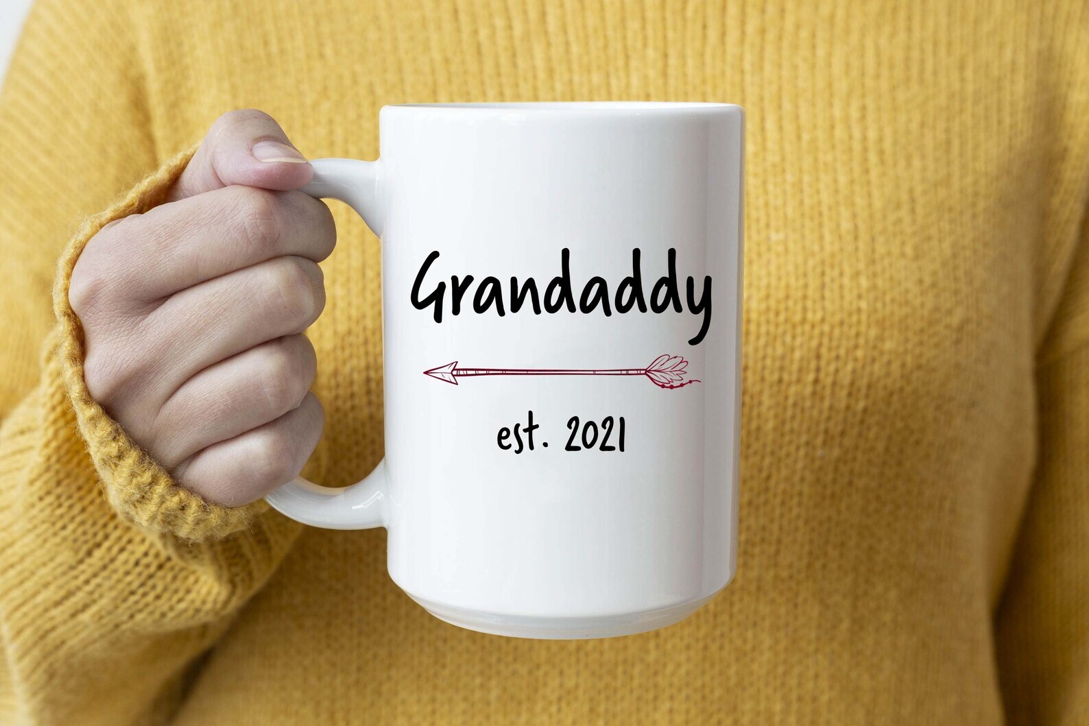 Grandaddy Est 2021 Mug New Grandaddy Arrow Coffee Mug Mug & Coaster Set Coff