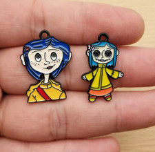 Lot 40 PCS Mix cartoon Enamel Charms Metal Pendants DIY Earring Jewelry