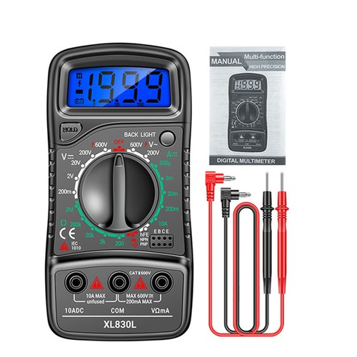 LCD Digital Multimeter Voltmeter Ammeter Ohmmeter Volt AC DC Diode Tester Meter - Imagen 2 de 13