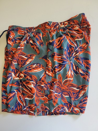 Canali men's L? (30) Red Green Floral Polyester Swim Trunks - Picture 3 of 6