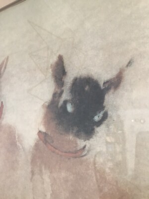 Beautiful Kaiko Moti Huge Matted and Framed Vintage Signed Art