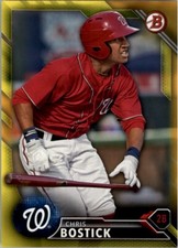 2016 Bowman Prospects Yellow #BP-140 Chris Bostick Washington Nationals