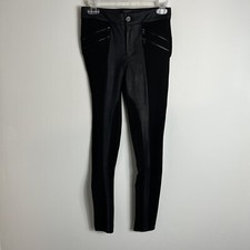 Black Orchid Los Angeles Black Skinny Pants-Faux Leather-Zippers-Size 25