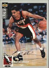 ROD STRICKLAND 151 BASKETBALL Upper Deck 1994 95 SILVER AUTOGRAPH NBA Figure Card