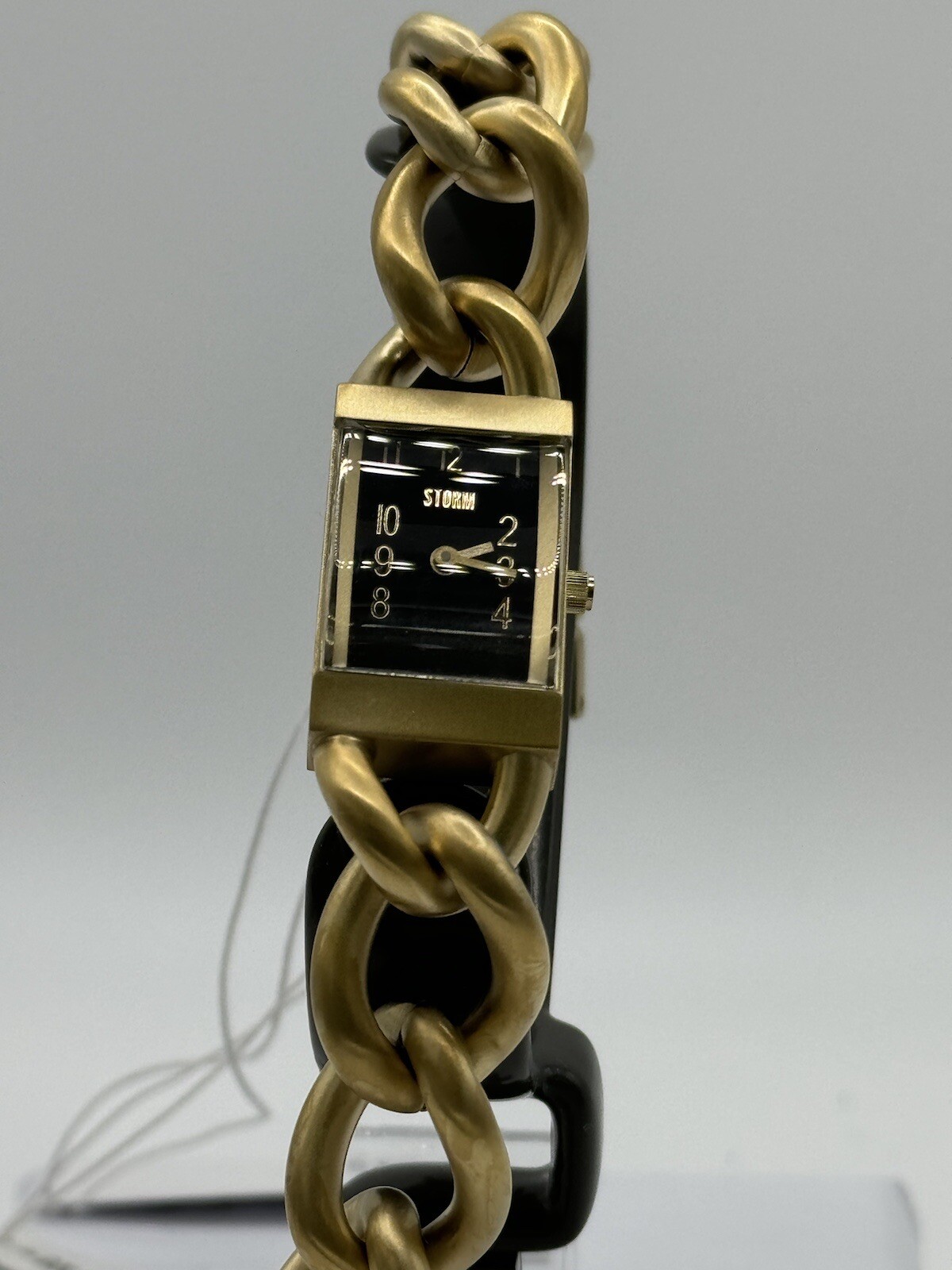 Storm Ladies Sansa Black dial gold plated bracelet watch.47503/GD/BK £134.99