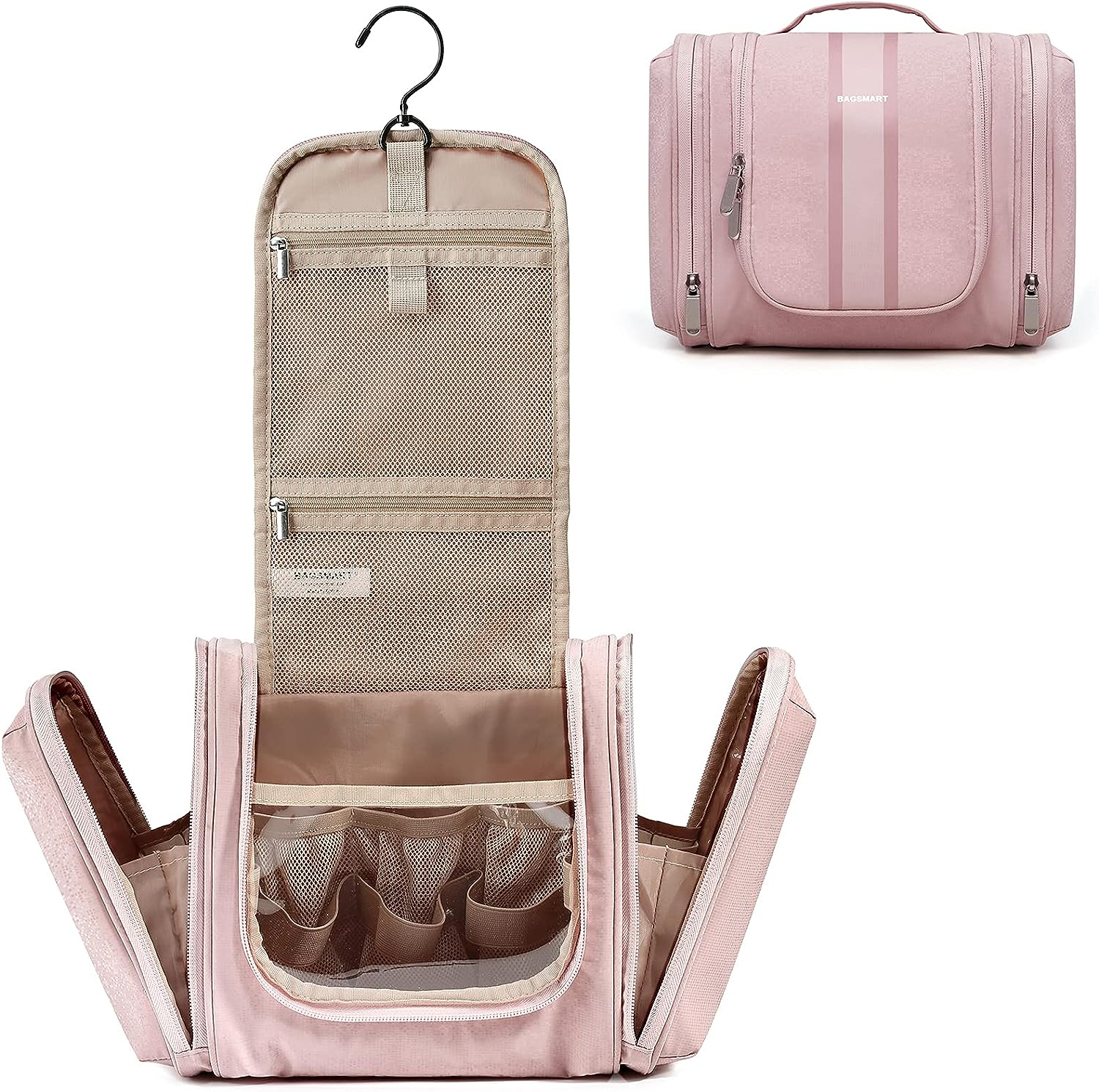 Women's Hanging Travel Toiletry Bag - Water-Resistant Organizer with Hook-image