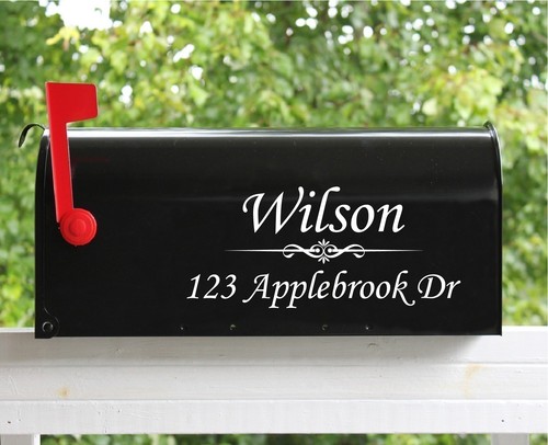 Set of 2 - 5" x 11" Custom Mailbox Decals Stickers Name Number and Street Name - Picture 10 of 11