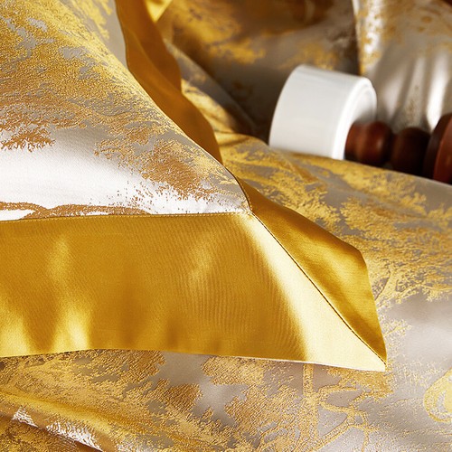 6 Pcs Bedding Set Cotton Jacquard Quilt Cover Flat Sheet Pillowshame Pillowcases - Picture 11 of 60