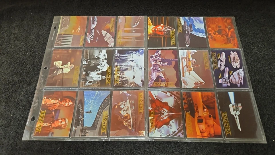 Juego completo de láminas Dart Battlestar Galactica 1996 #1-72 ver escaneo para grado ciencia ficción Foto 4 de 4