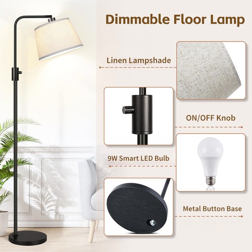 CLORA Floor Lamp Standing Tall Lamp Reading Light Home Office Living Bedroom - Picture 2 of 8