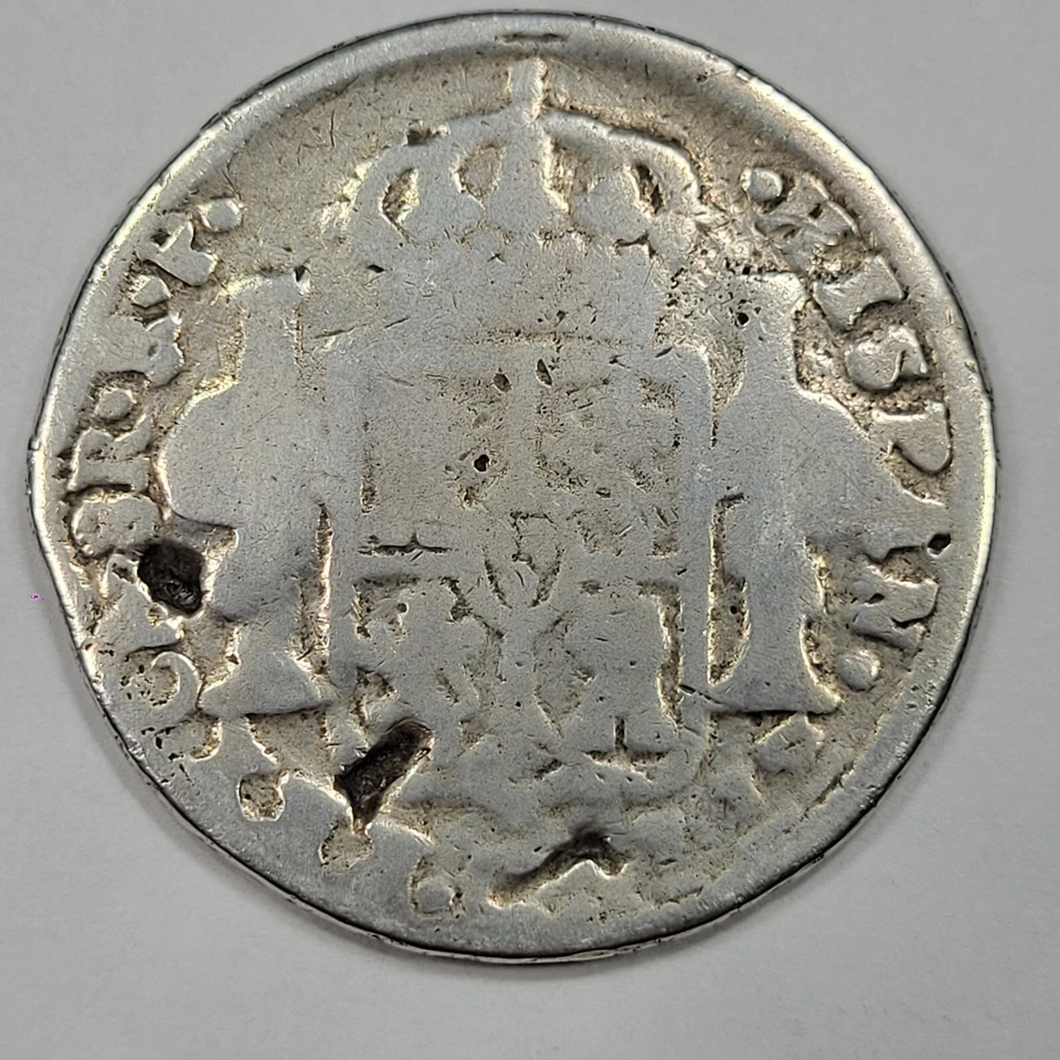 1813 Mexico Silver 8 Reales CHIHUAHUA Cast War of Independence Issue Rare *J929 - Image 2 of 4