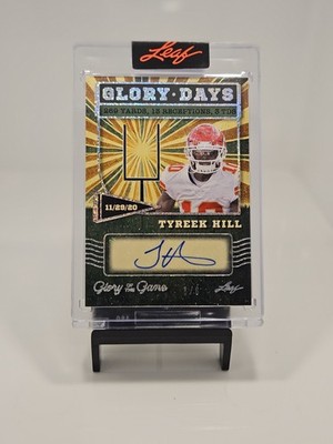 2025 Leaf Glory of the Game Tyreek Hill Glory Days Auto /6 READ