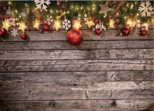 7x5ft Rustic Christmas Wooden Wall Photography Backdrop Christmas Tree New