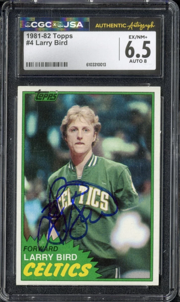 Topps Larry Bird Basketball Autographed Sports Trading Cards