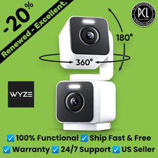   Wyze - Duo Cam Pan 2K Wired Dual Pan/Tilt Camera with Spotlight Indoor/Outd.  