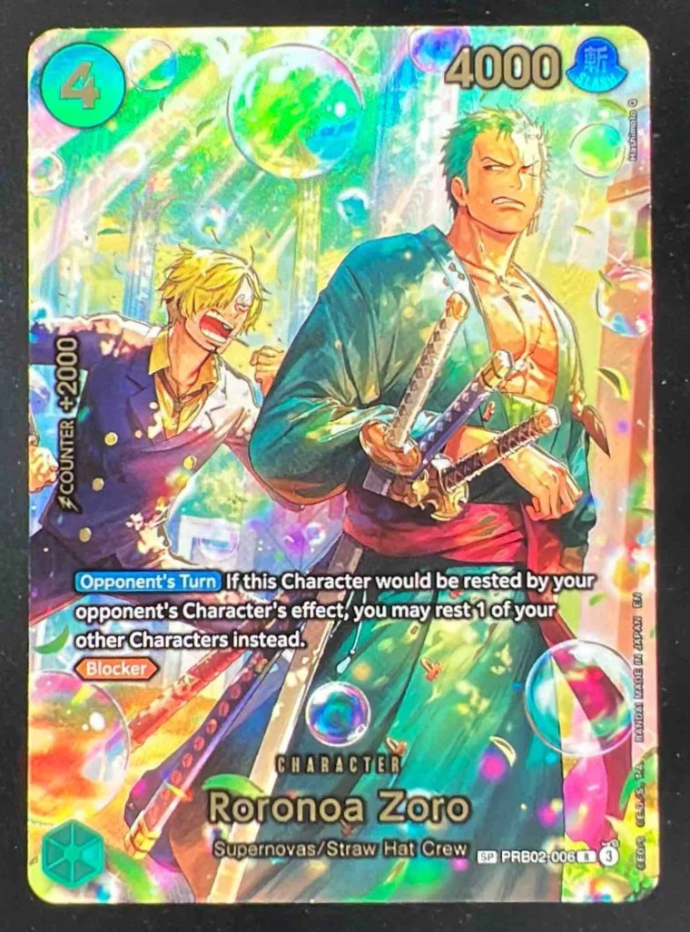One Piece Roronoa Zoro - PRB02-006 SP - The Azure Sea's Seven OP14