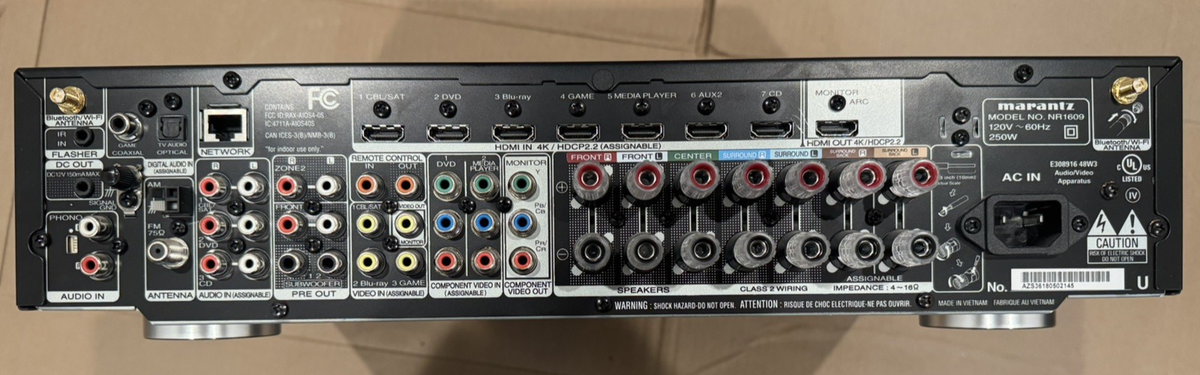 Marantz NR1609 50W 7.2 Channel AV Receiver - Black for sale online