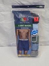 Fruit of the Loom 6 Tag Free Knit Boxers Small 28-30  S Assorted Colors New G