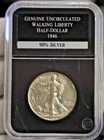 1946 US Walking Liberty Half 50c AU+ (Cleaned)