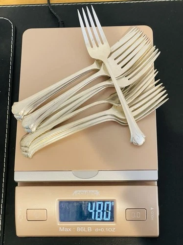 Group 13 Vintage Towle Sterling 6 1/8" Youth / Dessert Forks 480g Monogram S