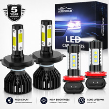 For Mitsubishi Mirage G4 2021-2025 6500k Led Headlights Hilow Fog Light Bulbs