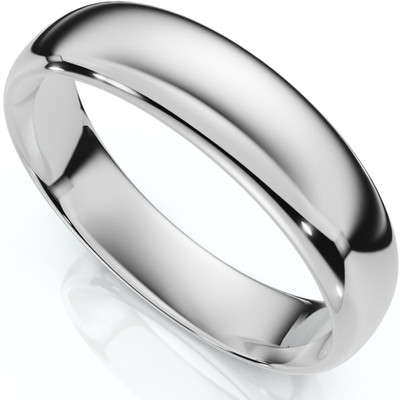 5mm Dome High Polished Wedding Band 950 Platinum